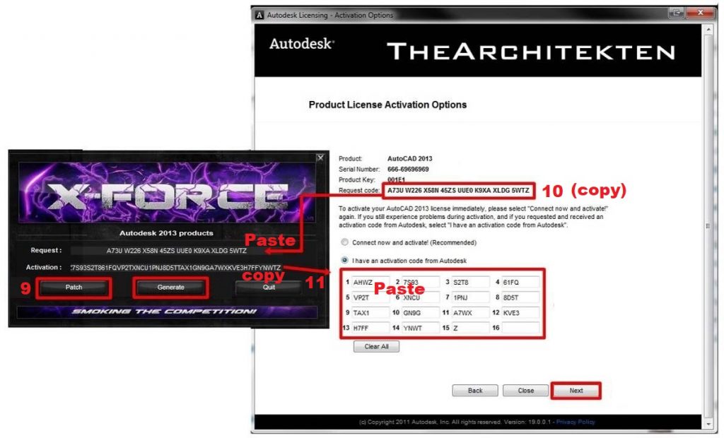 AutoCAD Activation Code Entry